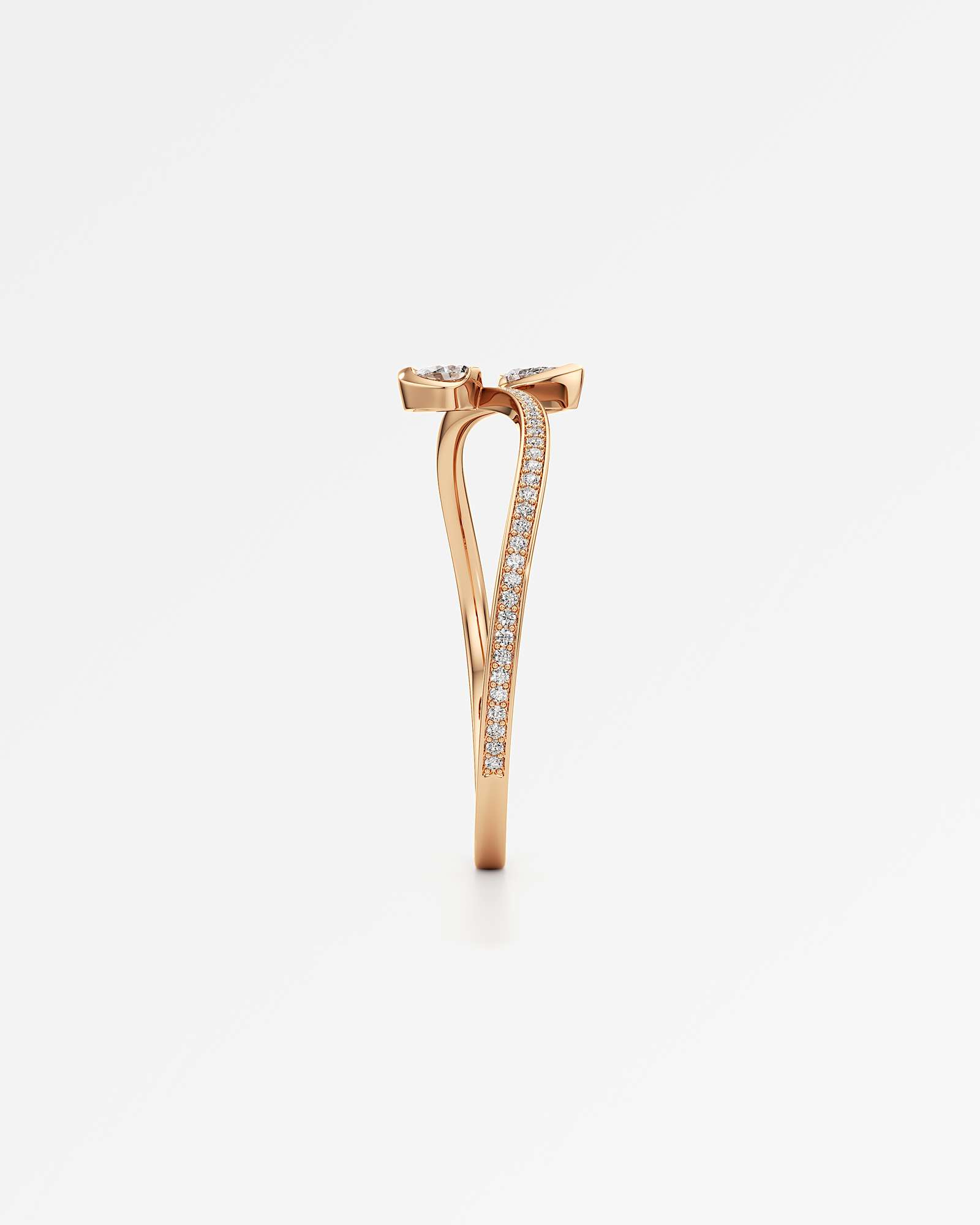 Pinnacle Serelle Diamond Bangle, In 14K Rose Gold (4.37 ctw)