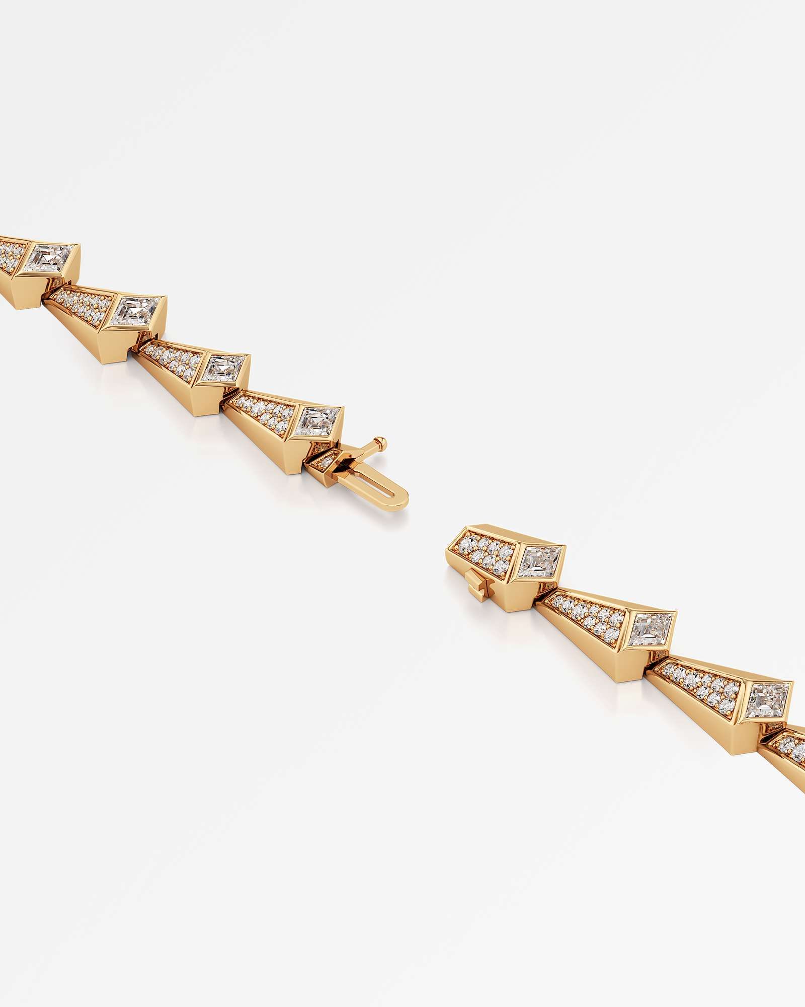 AM To Beyond Axira Pavé Diamond Bracelet, in 18K Yellow Gold (4.37 ctw)
