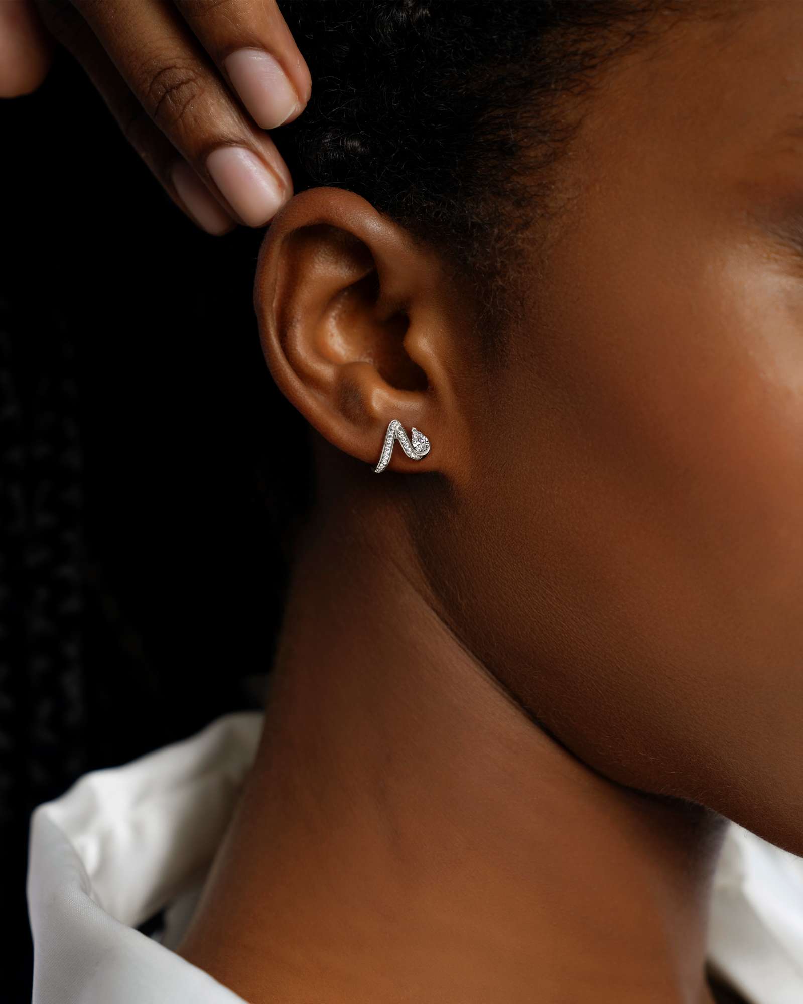 You Tendril Diamond Earrings, in 14K White Gold (0.99 ctw)