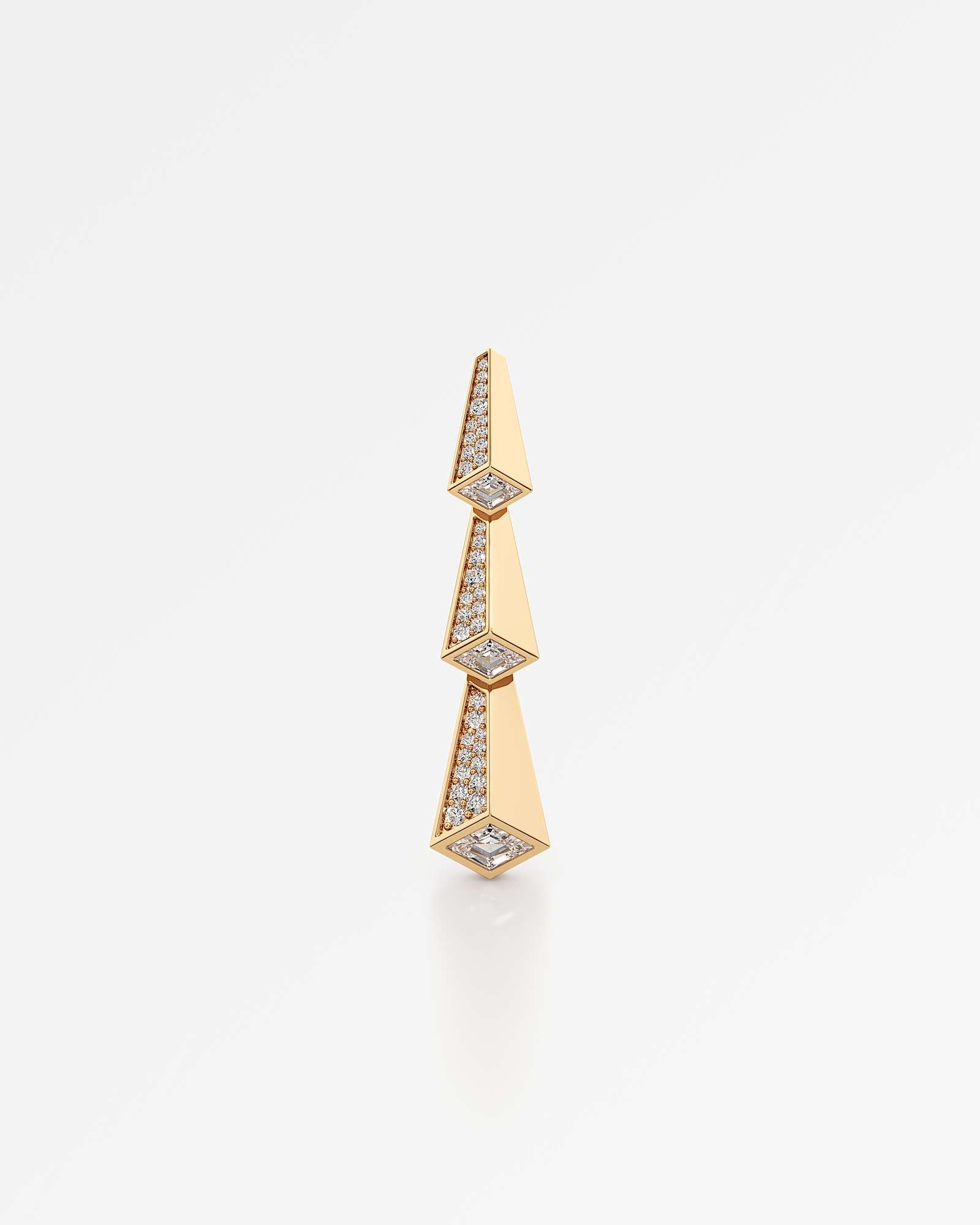 AM To Beyond Trelis Pavé Diamond Earrings, in 14K Yellow Gold (1.79 ctw)