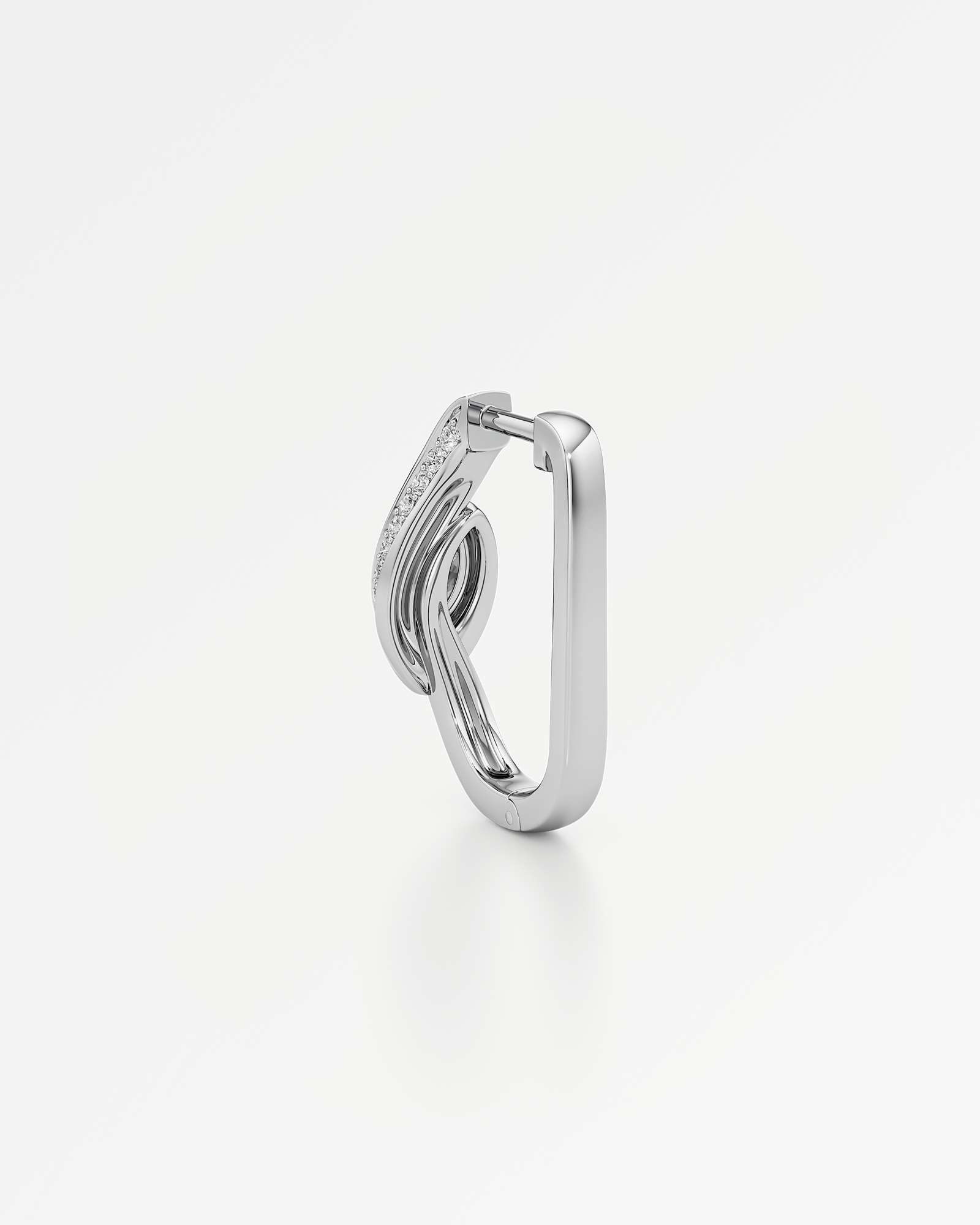 You Whirlwind Diamond Hoop Earrings, in 14K White Gold (1.04 ctw)