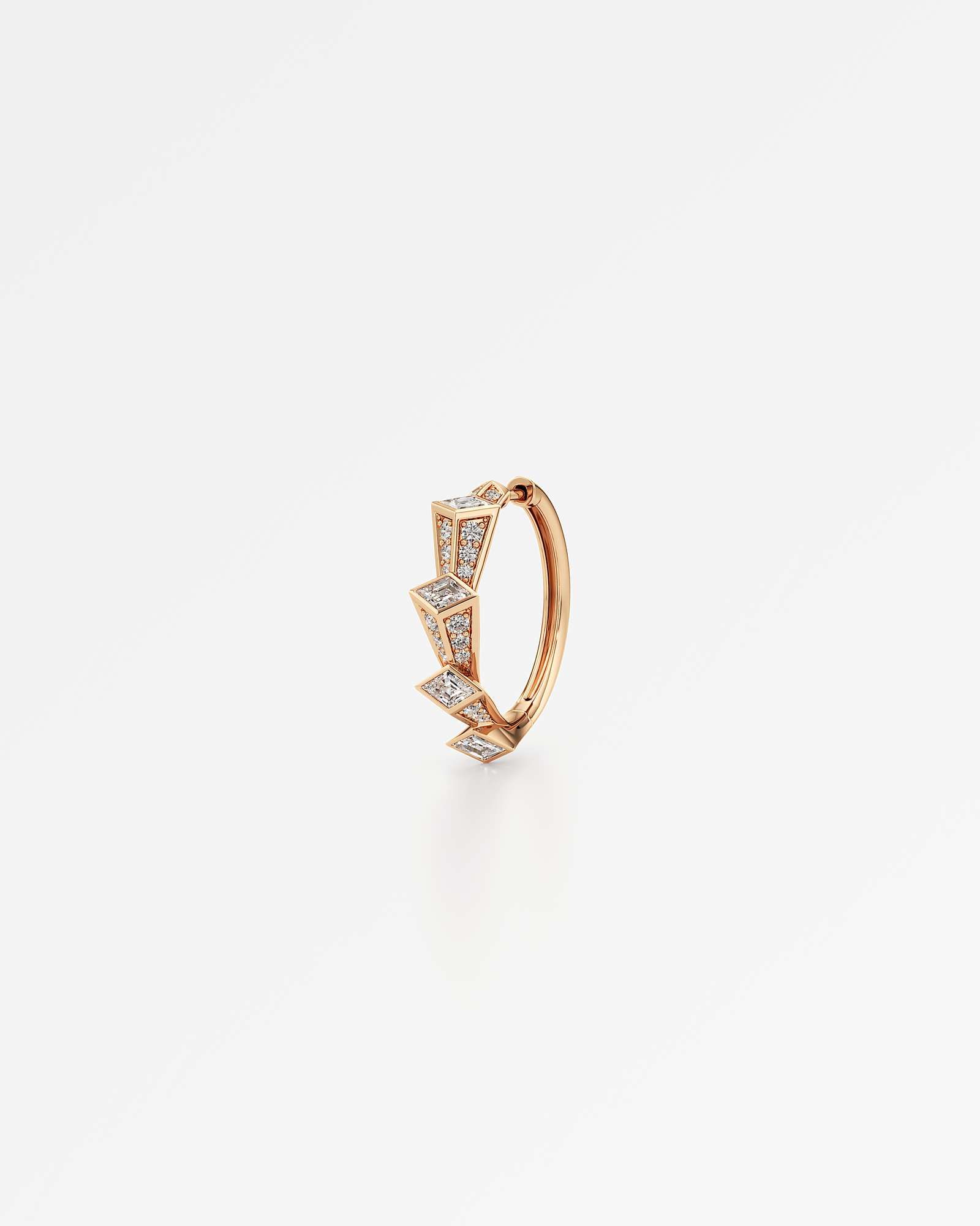 AM To Beyond Quartium Hoop Diamond Earrings, in 14K Rose Gold (1.69 ctw)