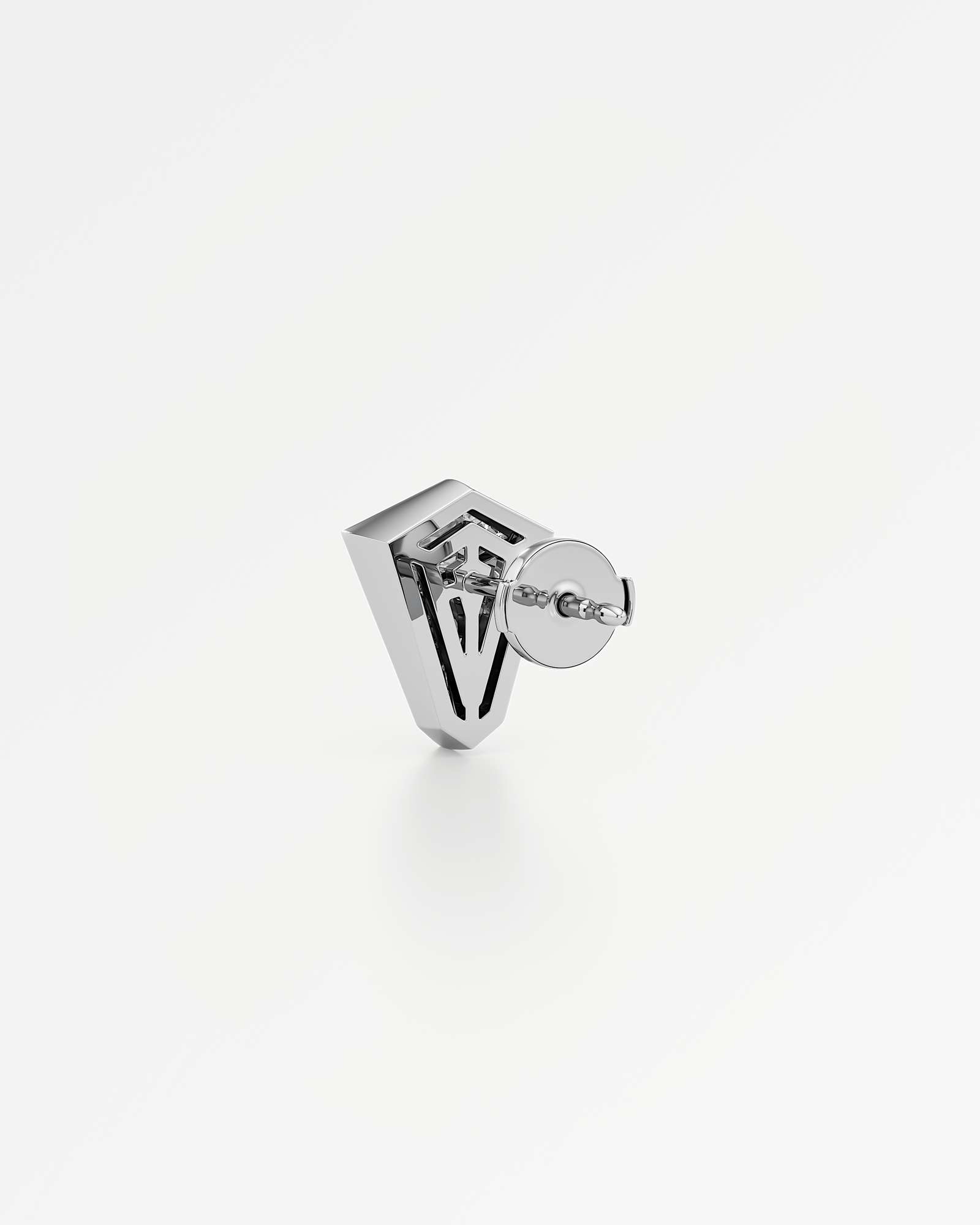 AM To Beyond Speigl Pavé Diamond Stud Earrings, In 14K White Gold (1.09 ctw)