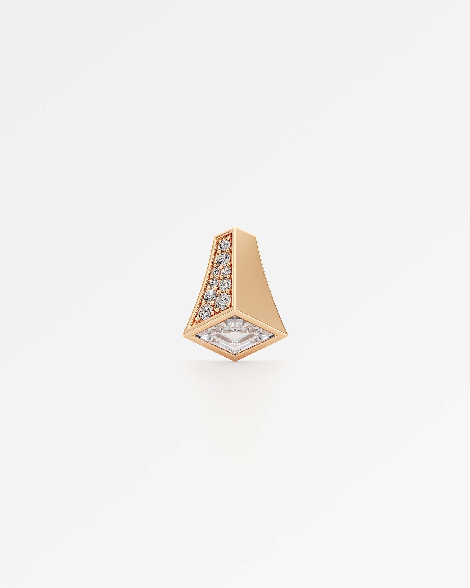 AM To Beyond Vertine Diamond Stud Earrings, In 14K Rose Gold (1.03 ctw)