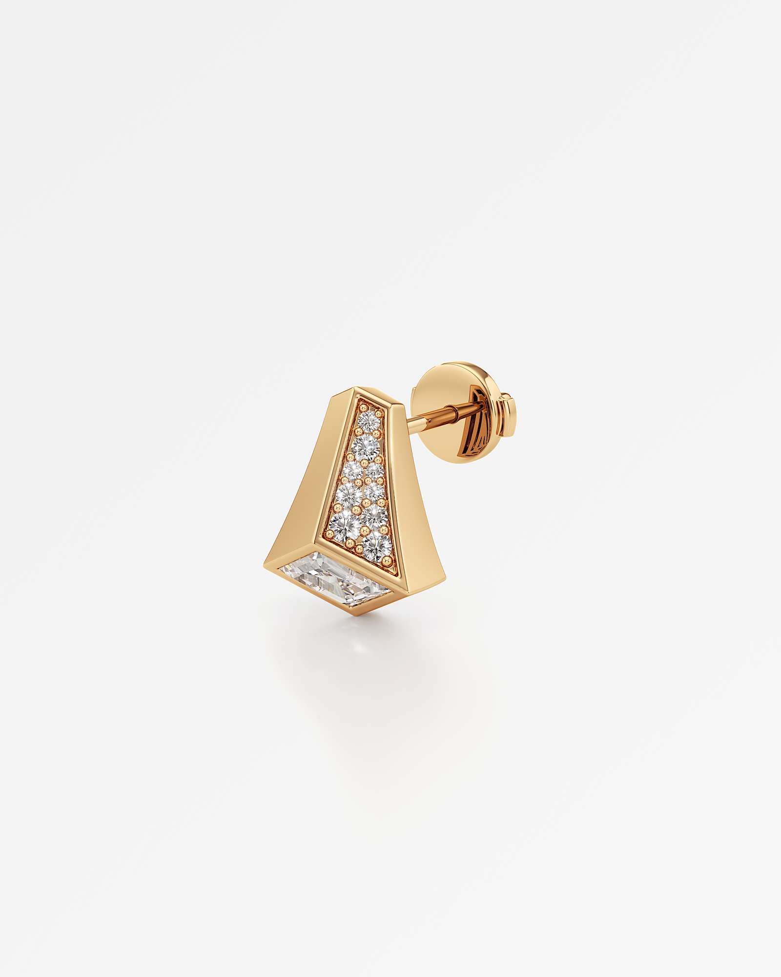 AM To Beyond Vertine Diamond Stud Earrings, In 14K Yellow Gold (1.03 ctw)
