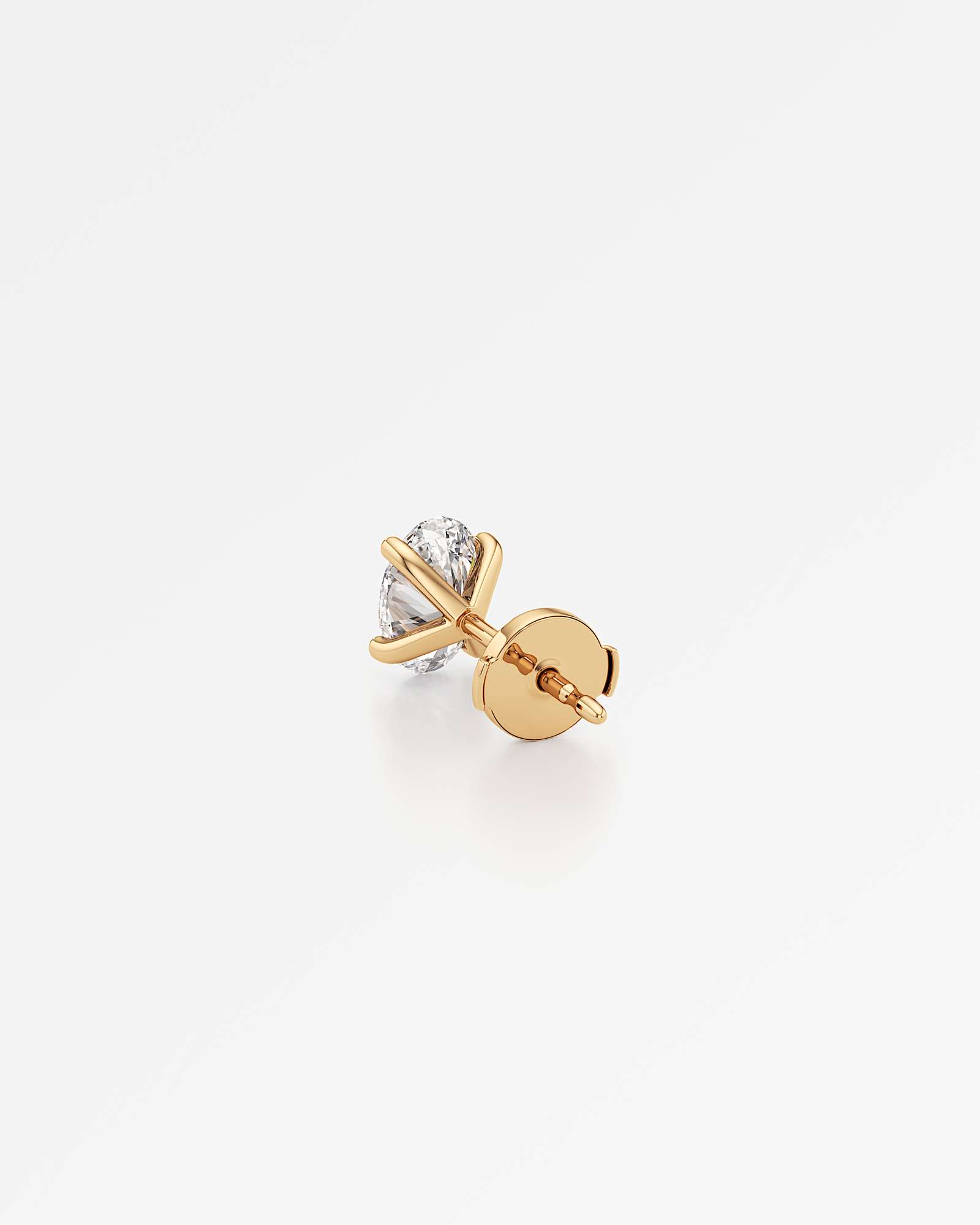 Verve Juliette Diamond Stud Earrings, With 0.50 ct Oval Cut in 14K Yellow Gold (1.00 ctw)
