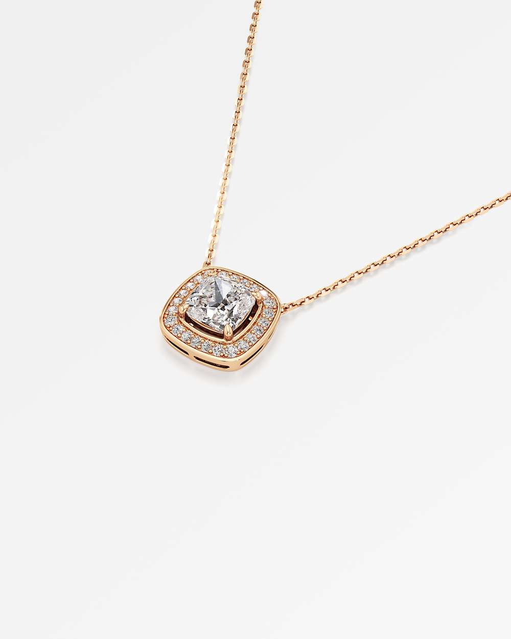 Celeste Diamond Halo Necklace