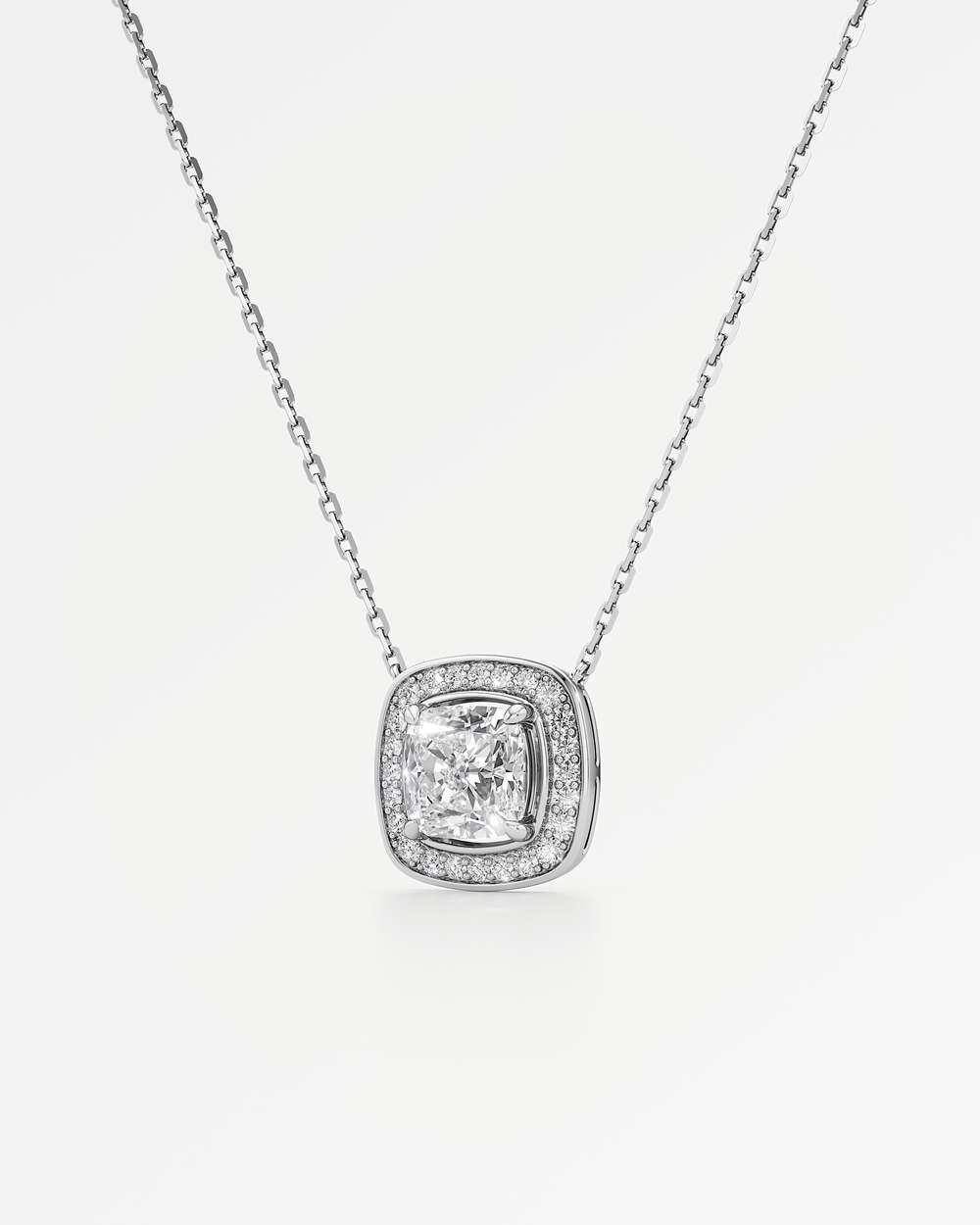 Celeste Diamond Halo Necklace
