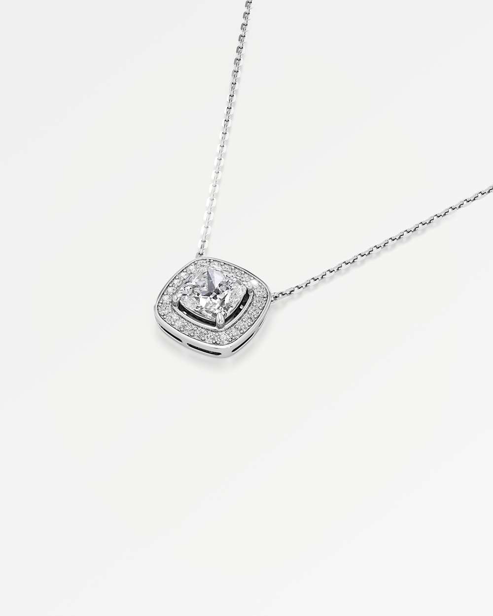 Celeste Diamond Halo Necklace