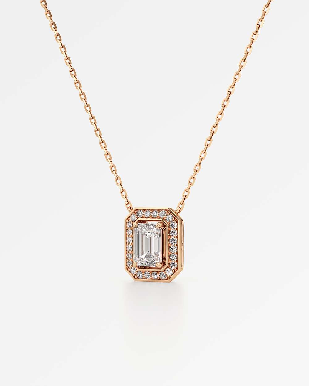 Celeste Diamond Halo Necklace