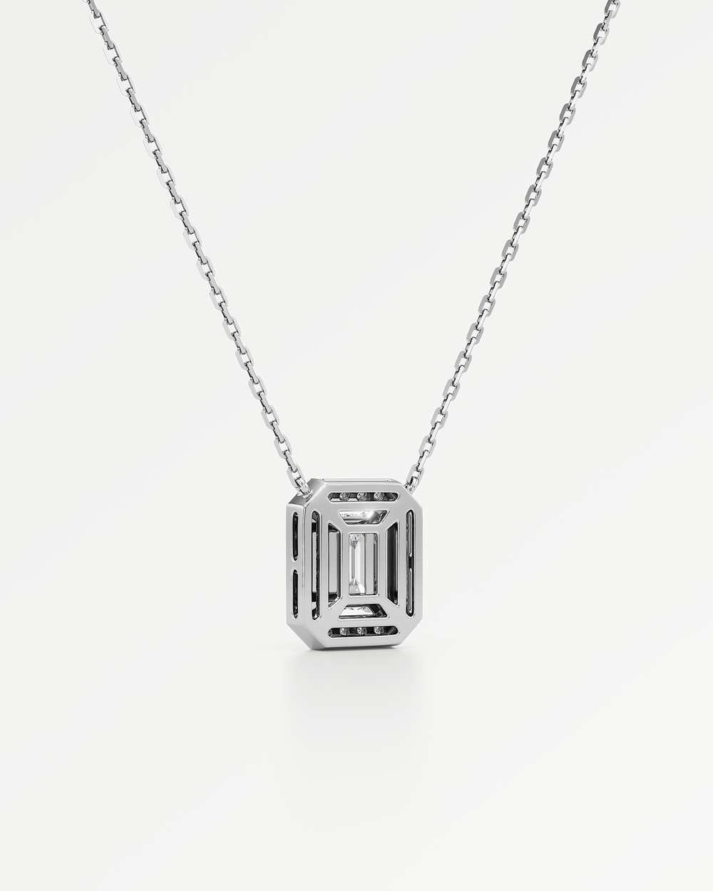 Celeste Diamond Halo Necklace