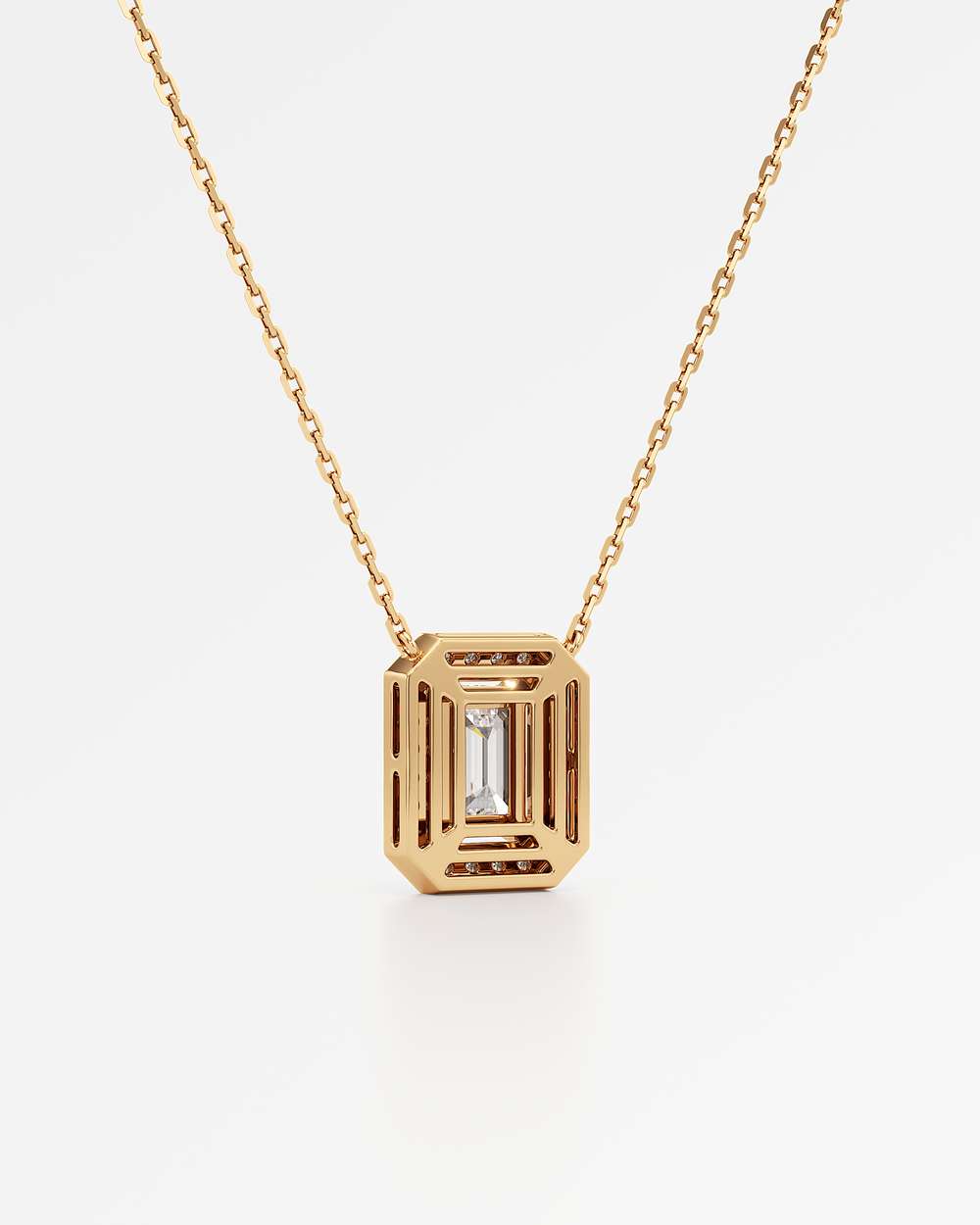 Celeste Diamond Halo Necklace