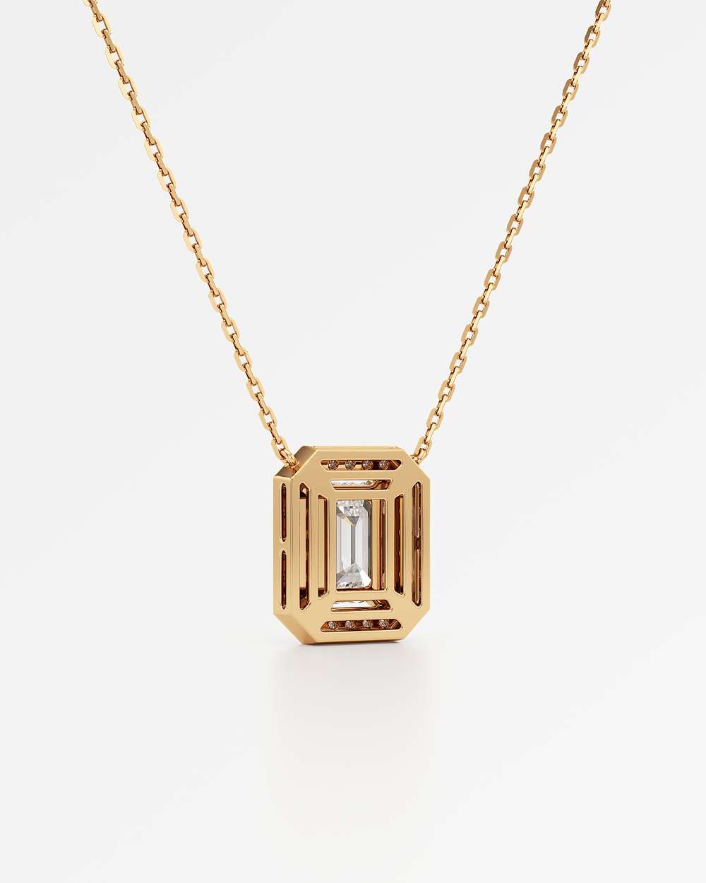 Celeste Diamond Halo Necklace