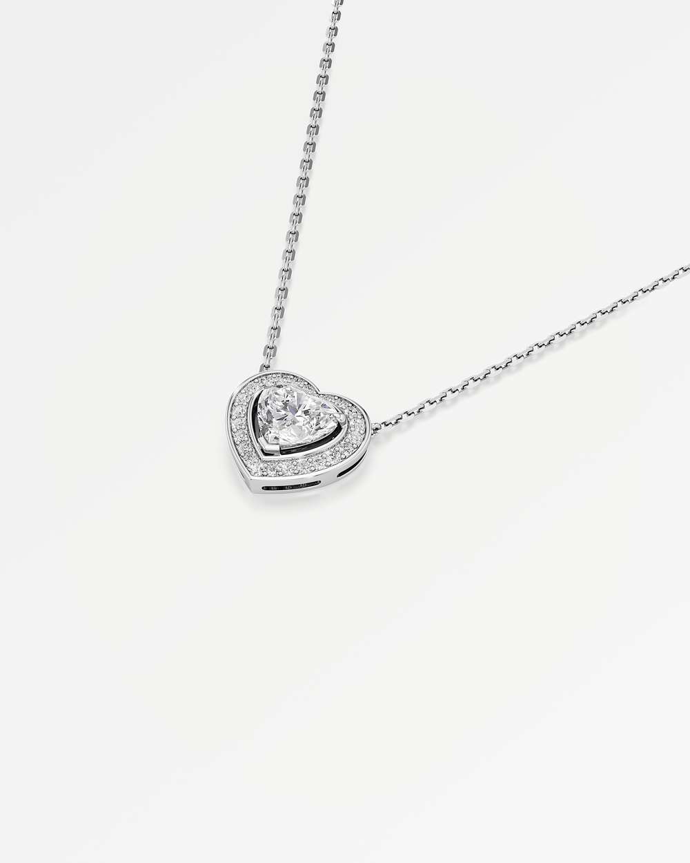 Celeste Diamond Halo Necklace