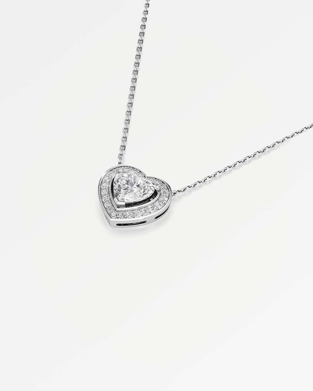 Celeste Diamond Halo Necklace