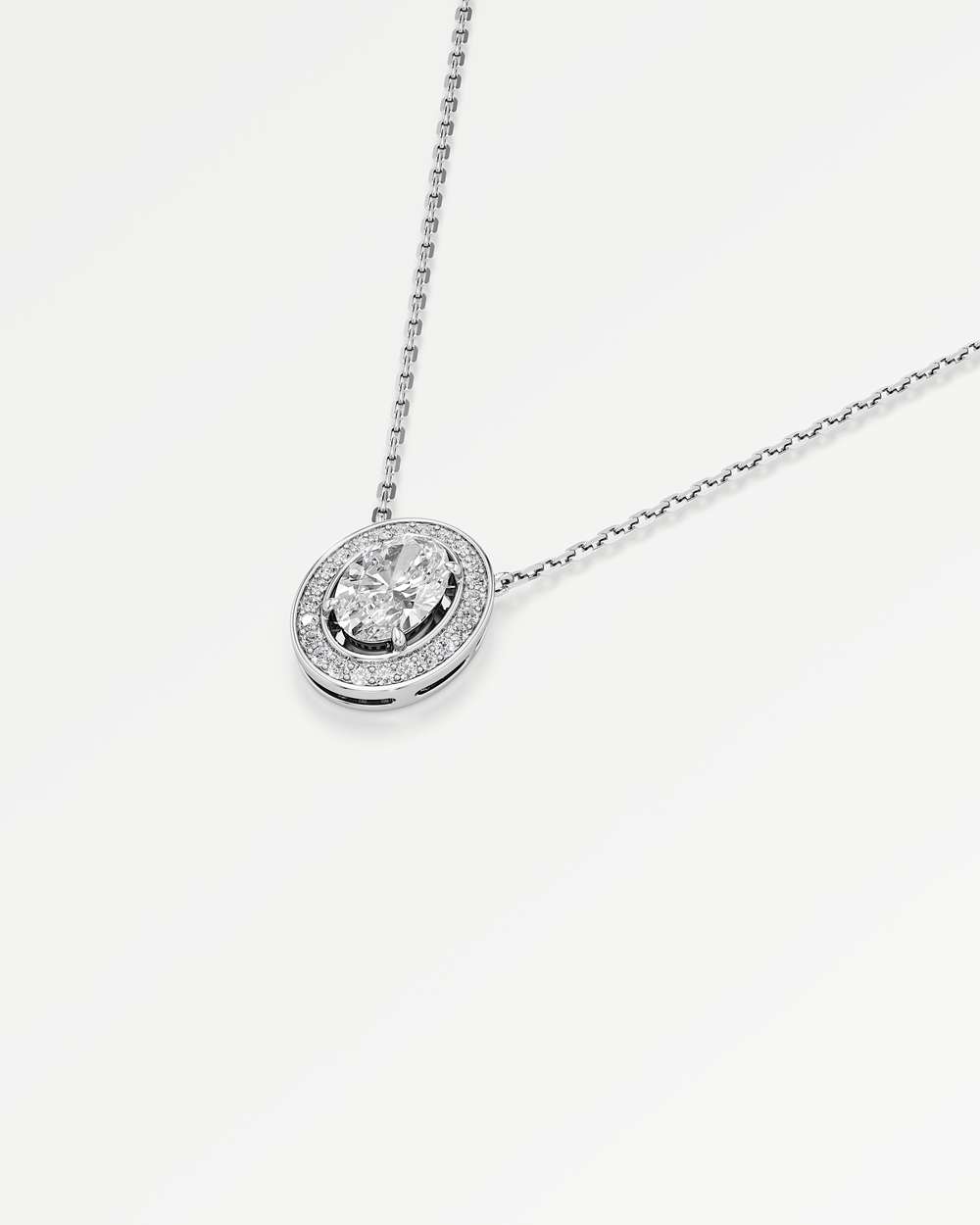 Celeste Diamond Halo Necklace