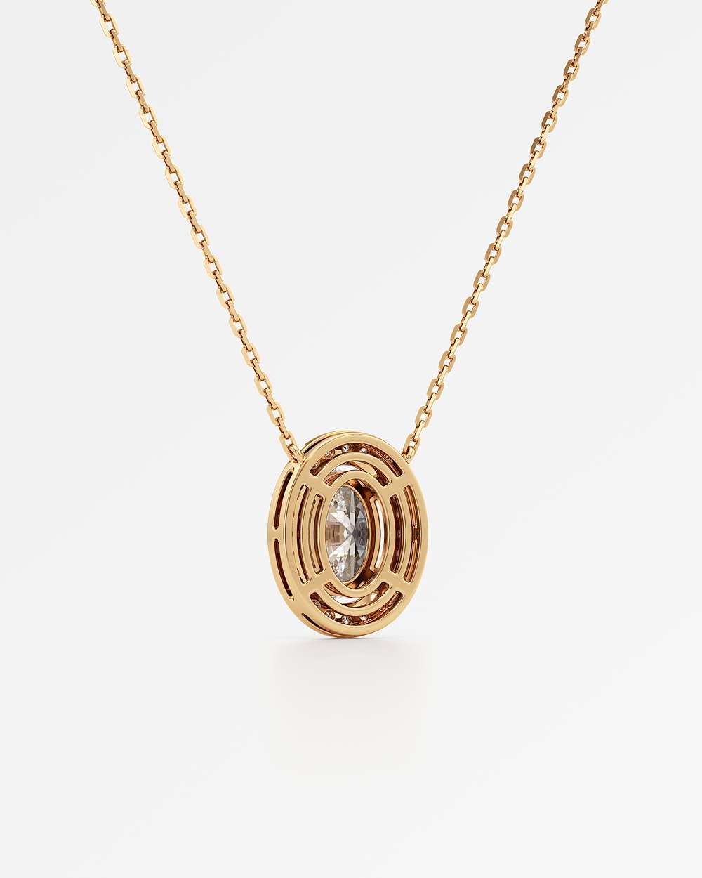 Celeste Diamond Halo Necklace