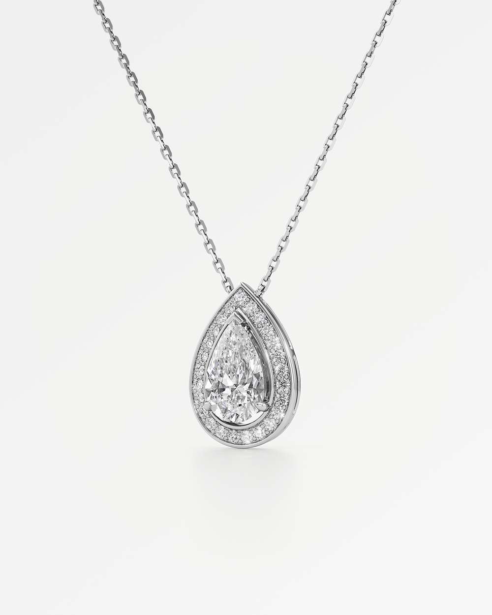 Celeste Diamond Halo Necklace