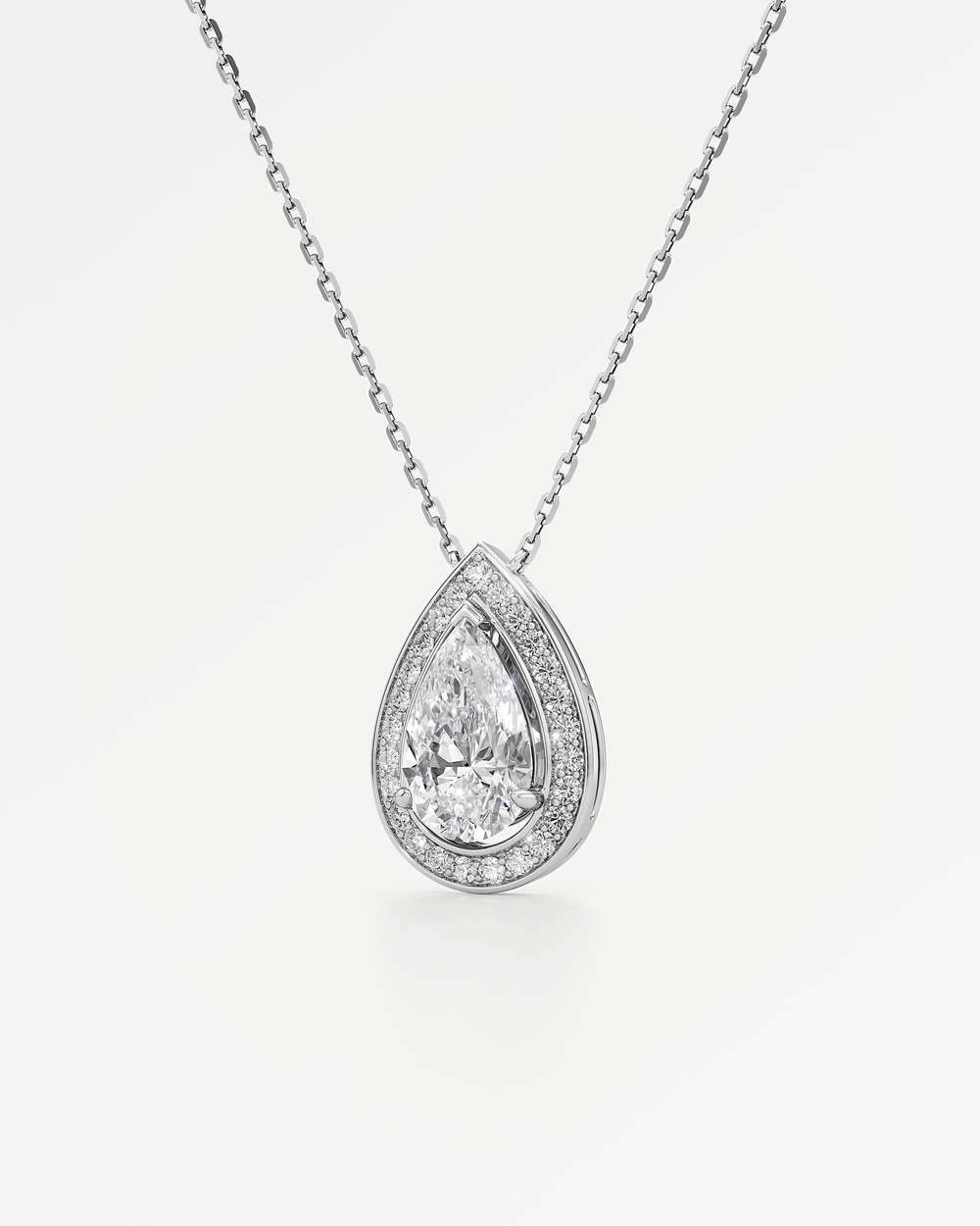 Celeste Diamond Halo Necklace
