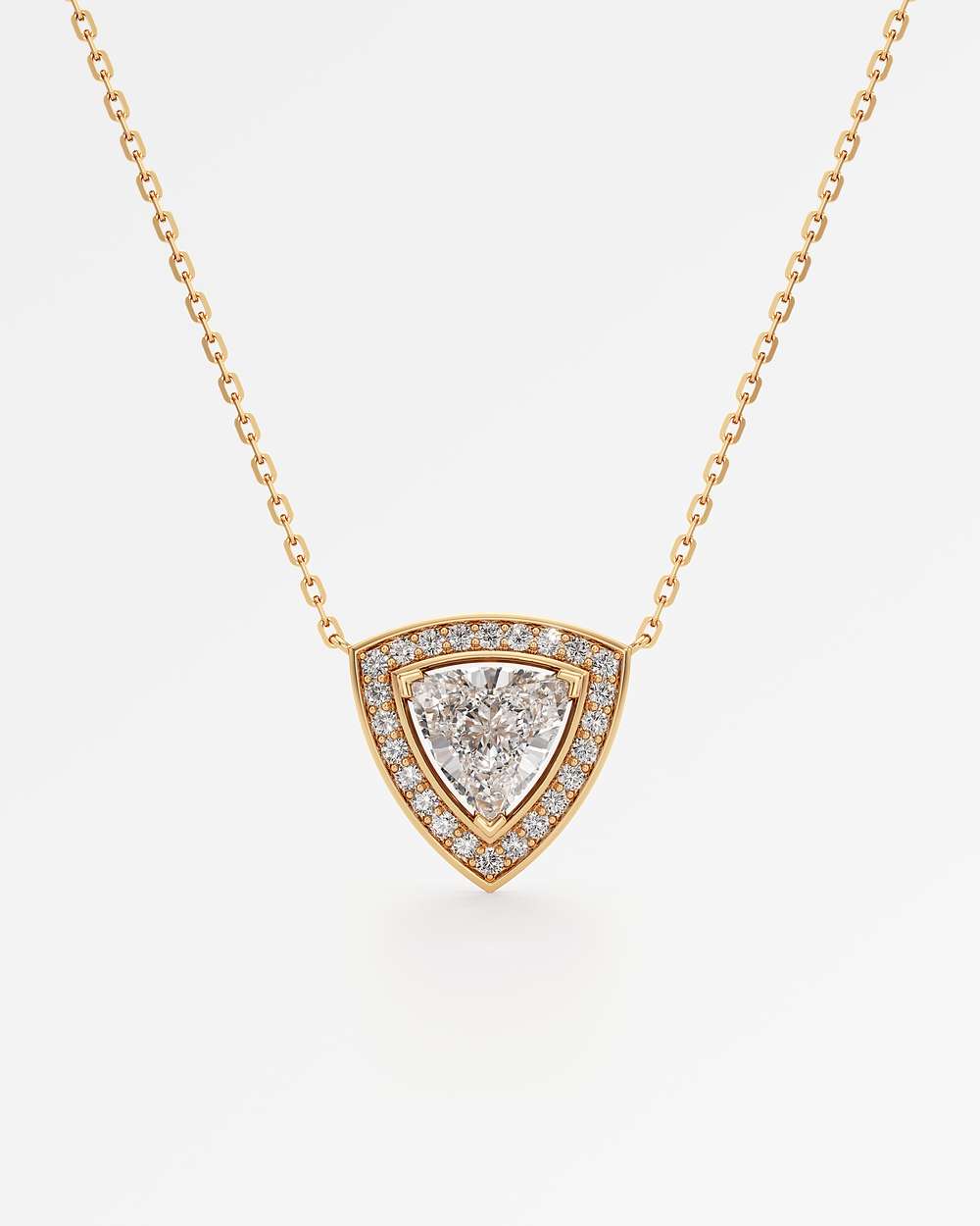 Celeste Diamond Halo Necklace
