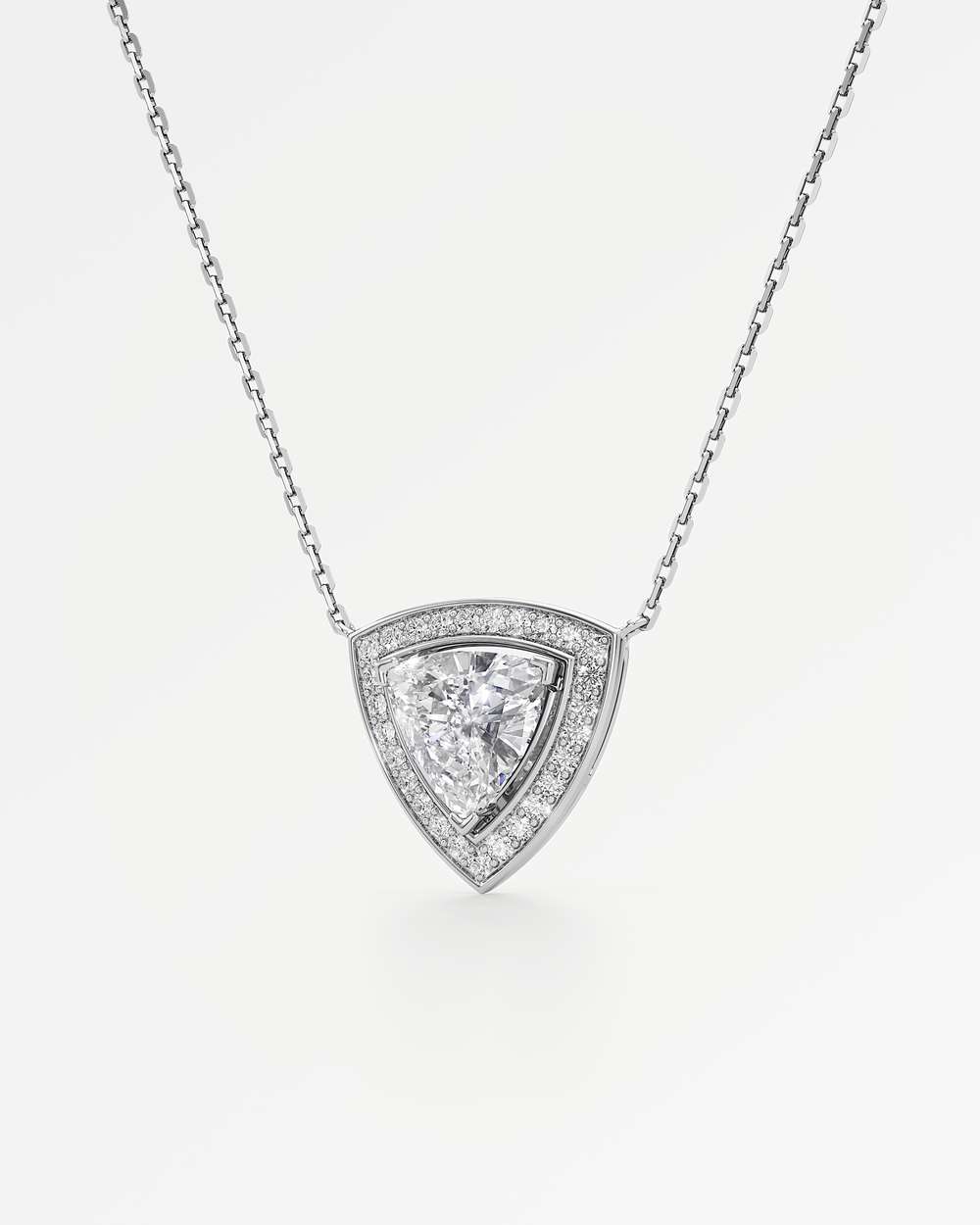 Celeste Diamond Halo Necklace
