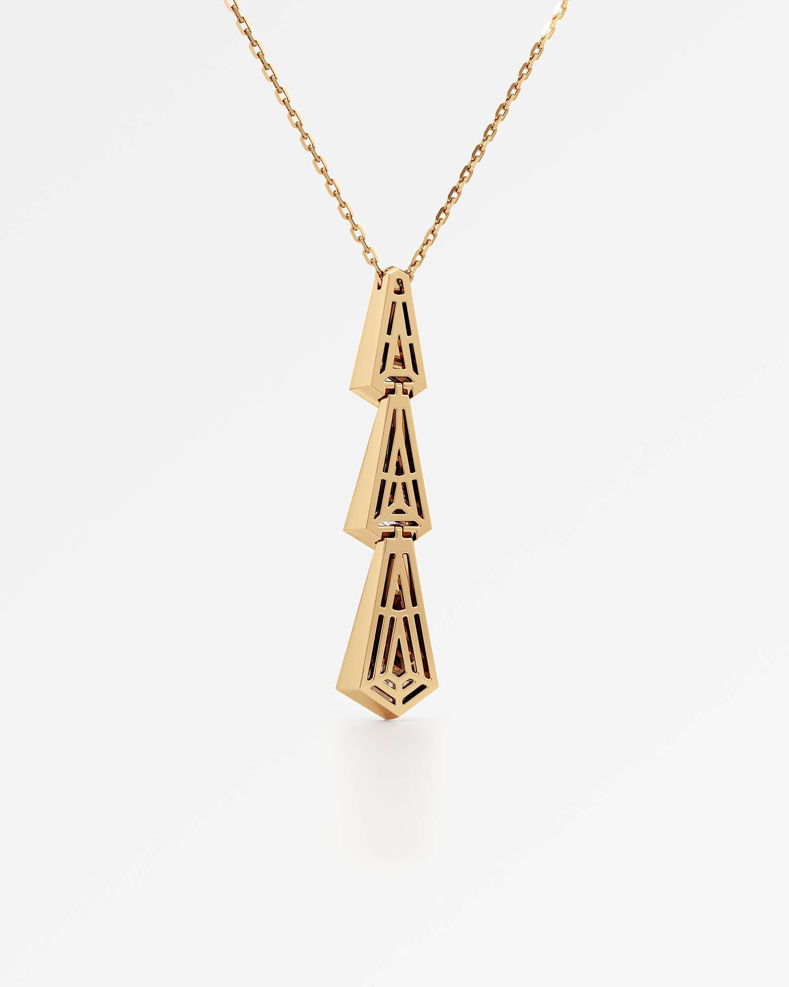AM To Beyond Trelis Diamond Pendant, In 14K Yellow Gold (0.62 ctw)