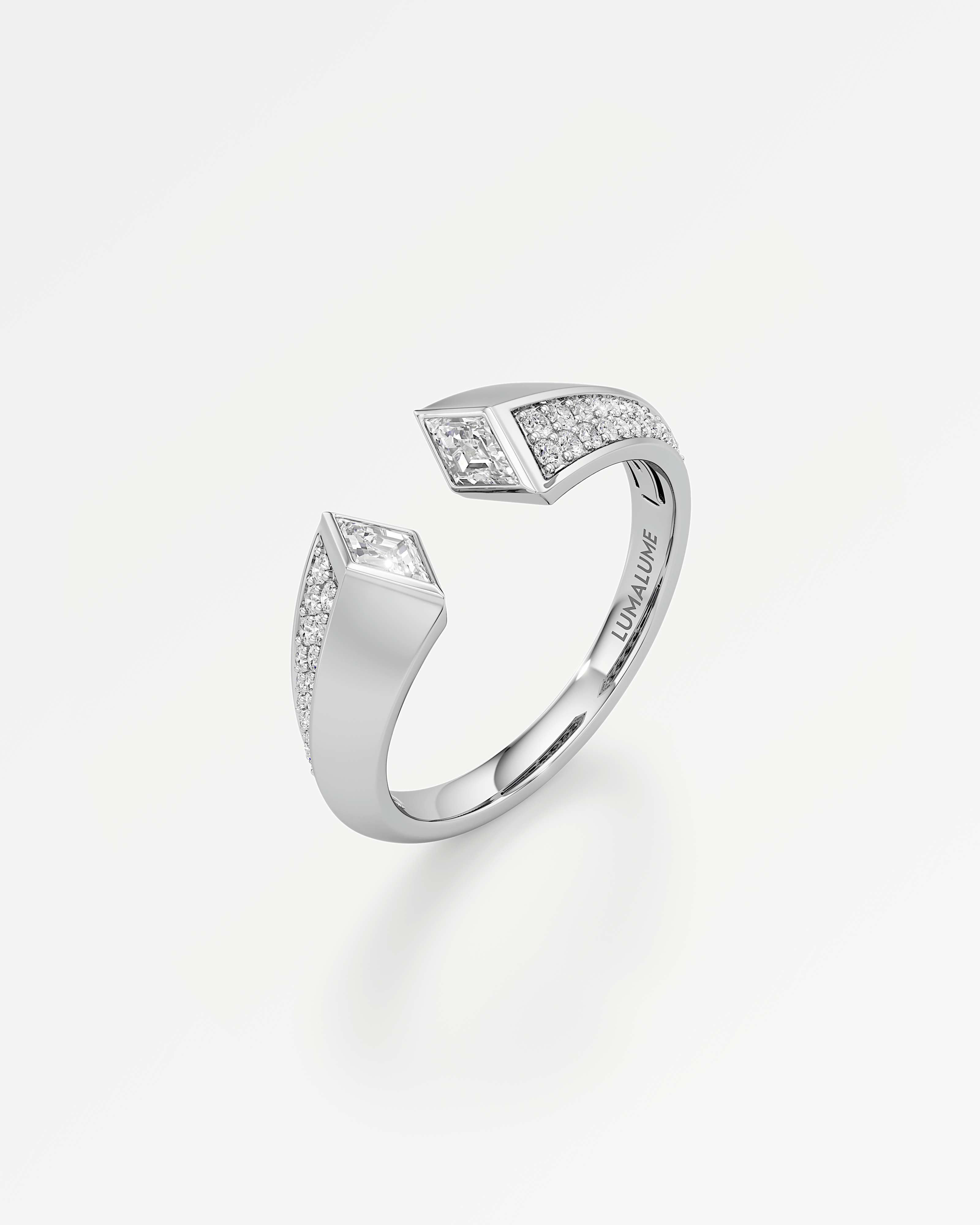 AM To Beyond Adamantine Pavé Diamond Ring, in 18K White Gold (0.60 ctw)