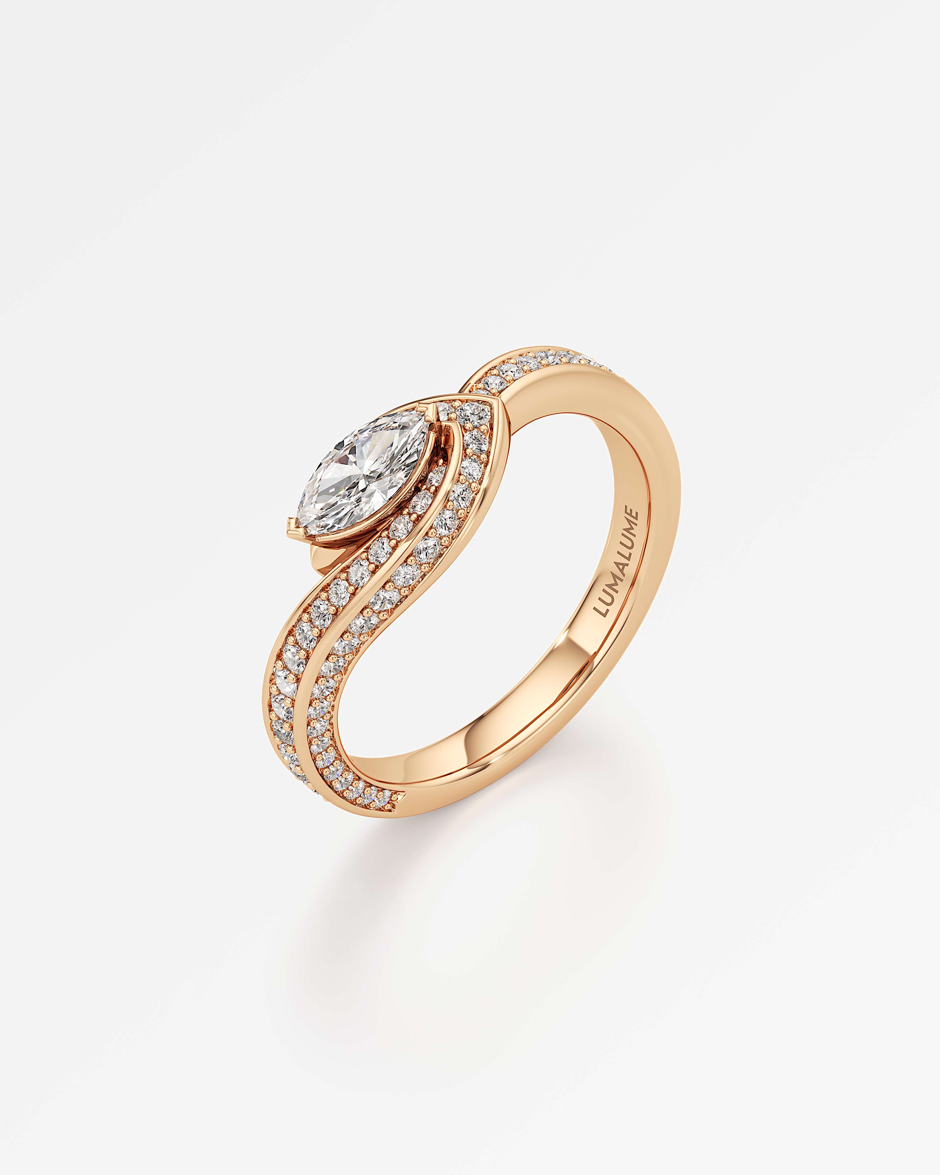 You Oracle Diamond Engagement Ring, In 14K Rose Gold (0.73 ctw)