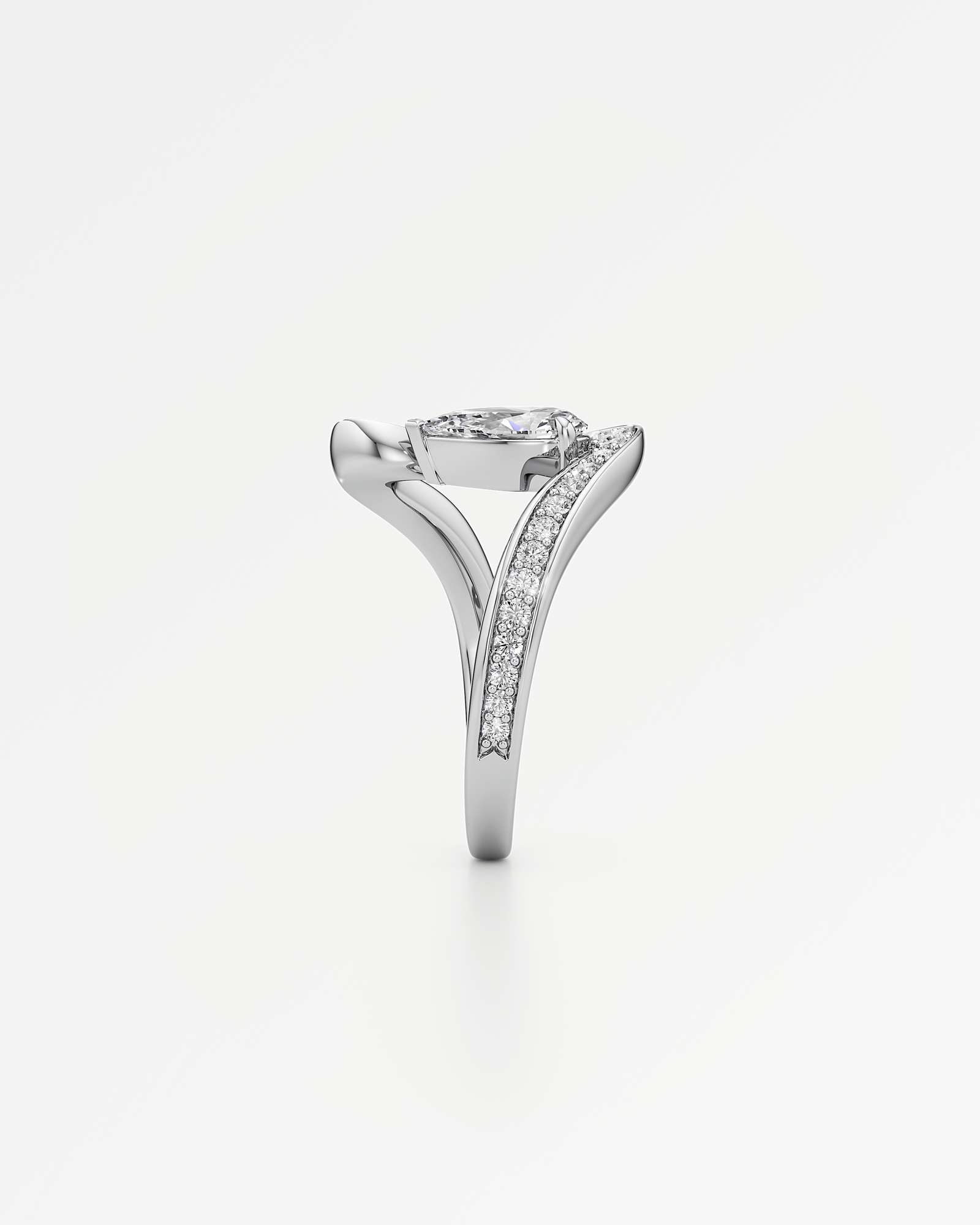 You Willow-Wisp Diamond Ring, in 14K White Gold (1.16 ctw)