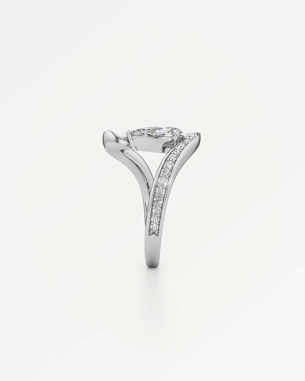 Willow-Wisp Diamond Ring