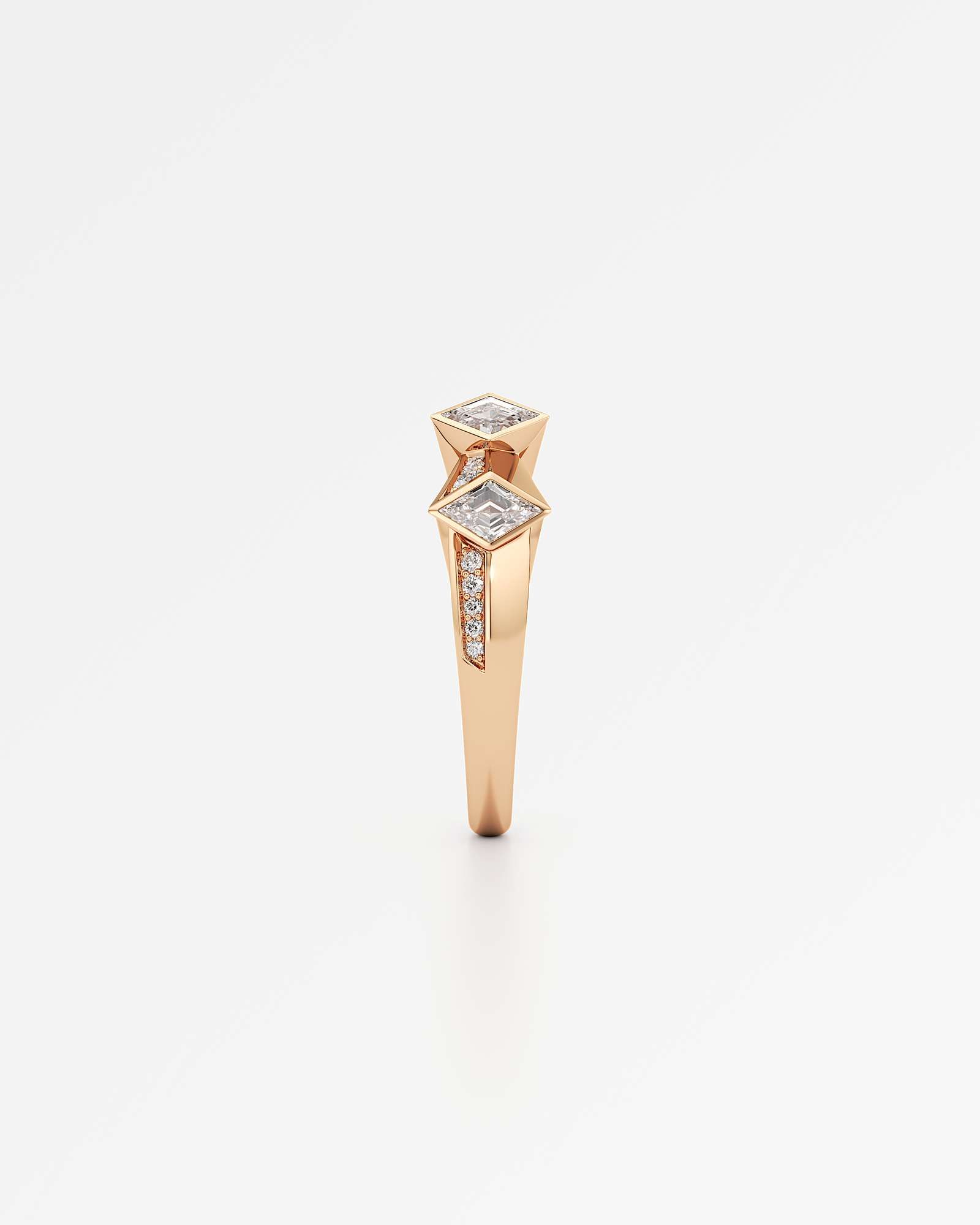 AM To Beyond Quartium Pavé Diamond Ring, in 14K Rose Gold (0.74 ctw)
