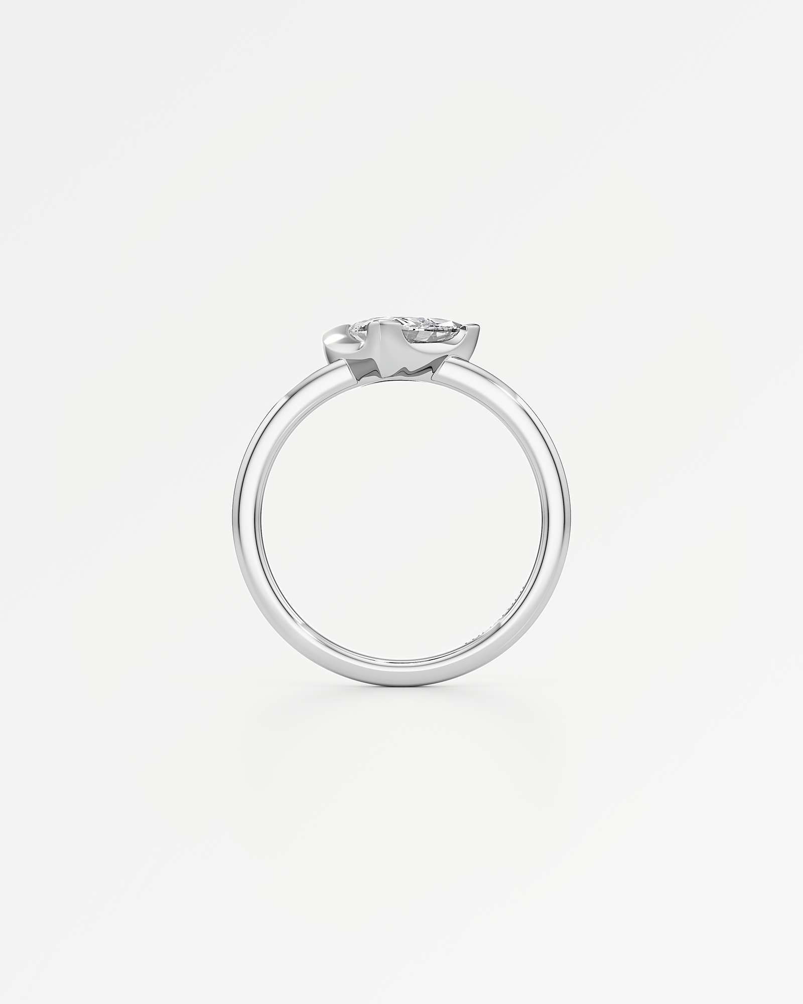 Pinnacle Apitris Diamond Ring, With Trillion Cut in 14K White Gold (1.00 ctw)