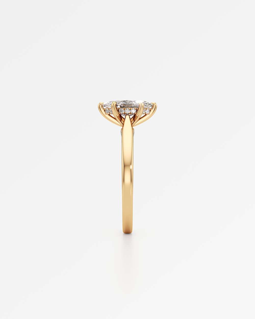 Eleanor Hidden Halo Diamond Engagement Ring