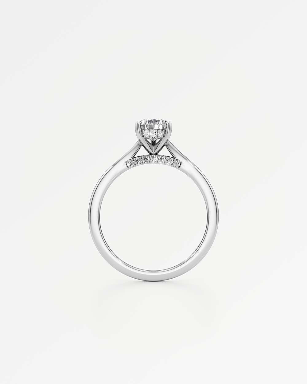 Eleanor Hidden Halo Diamond Engagement Ring