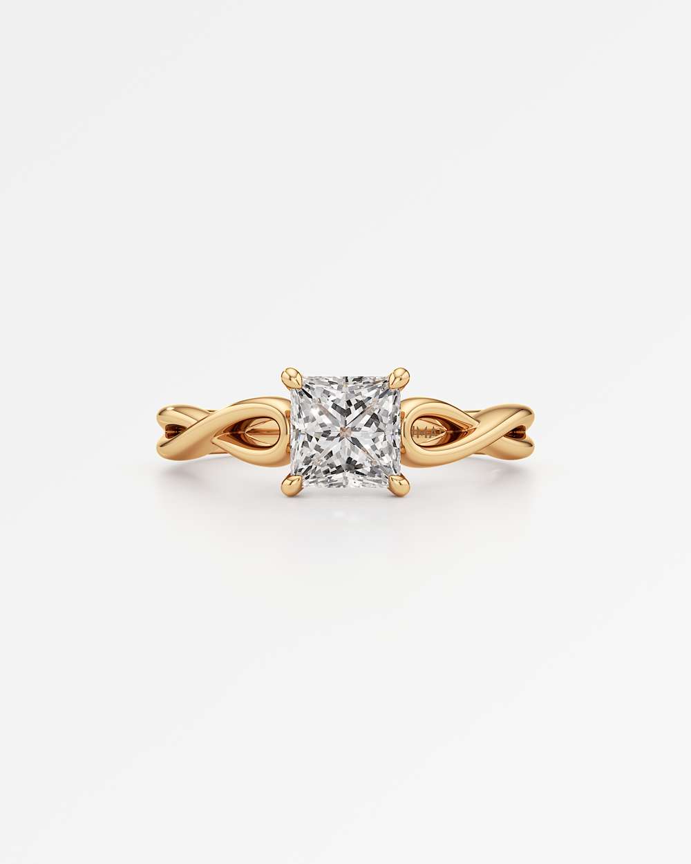 Amelia Hidden Halo Diamond Engagement Ring