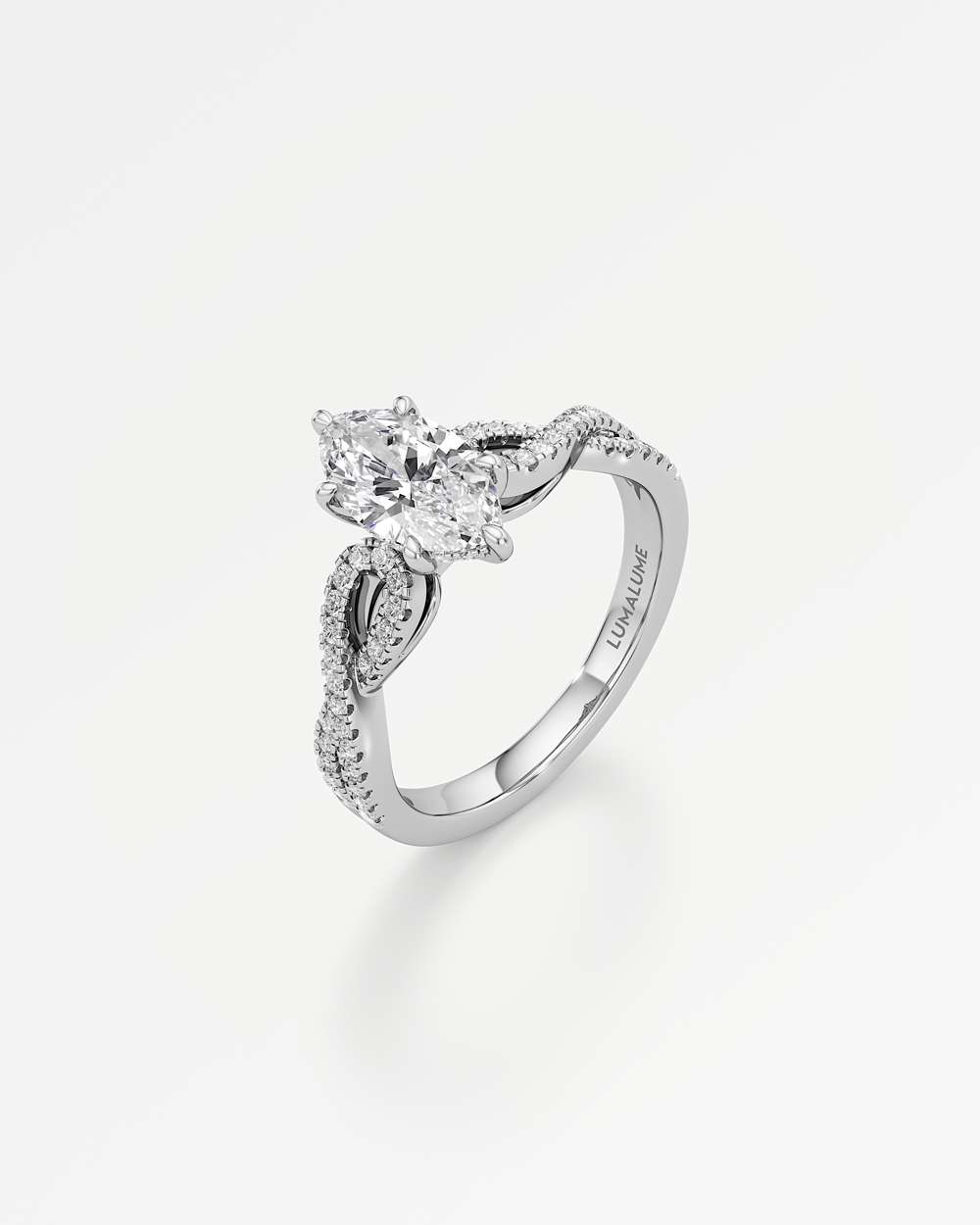 Alessia Hidden Halo Diamond Engagement Ring