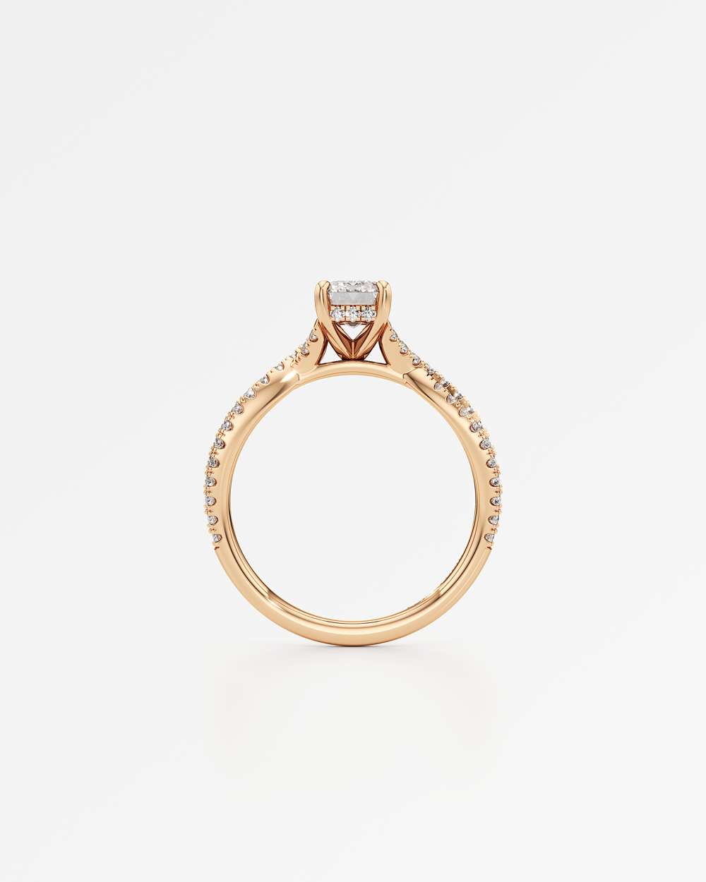 Arabella Hidden Halo Diamond Engagement Ring