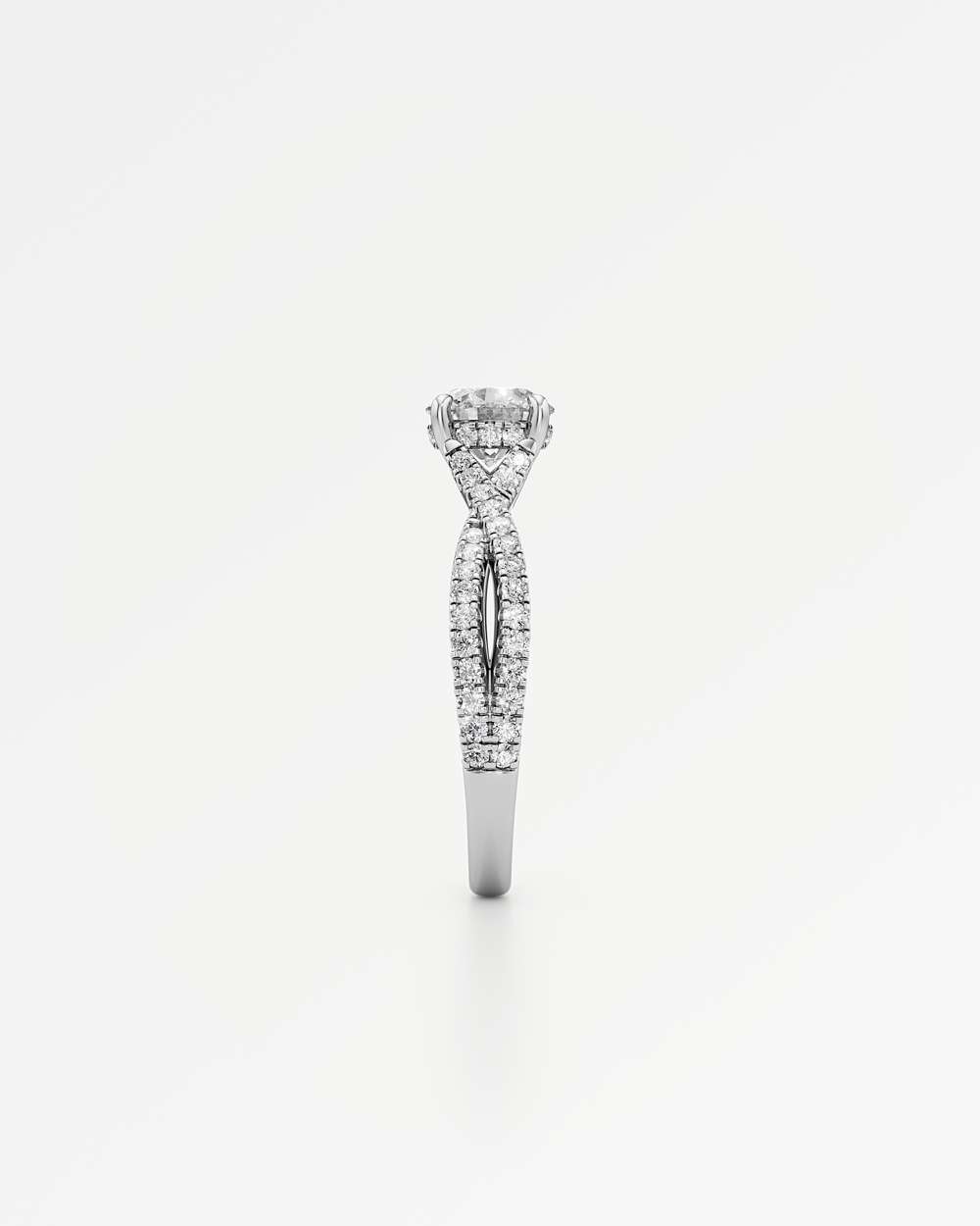 Arabella Hidden Halo Diamond Engagement Ring