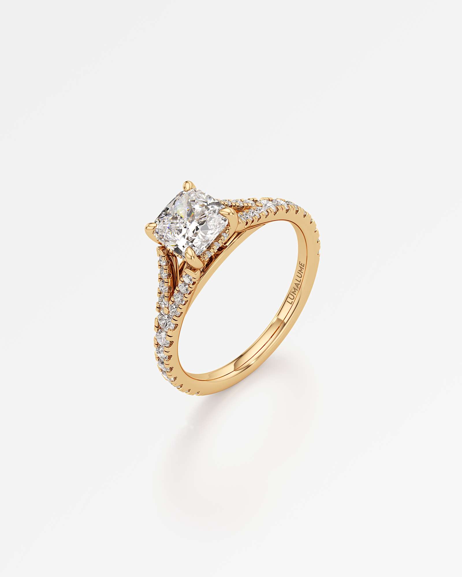 Marisol Hidden Halo Diamond Engagement Ring