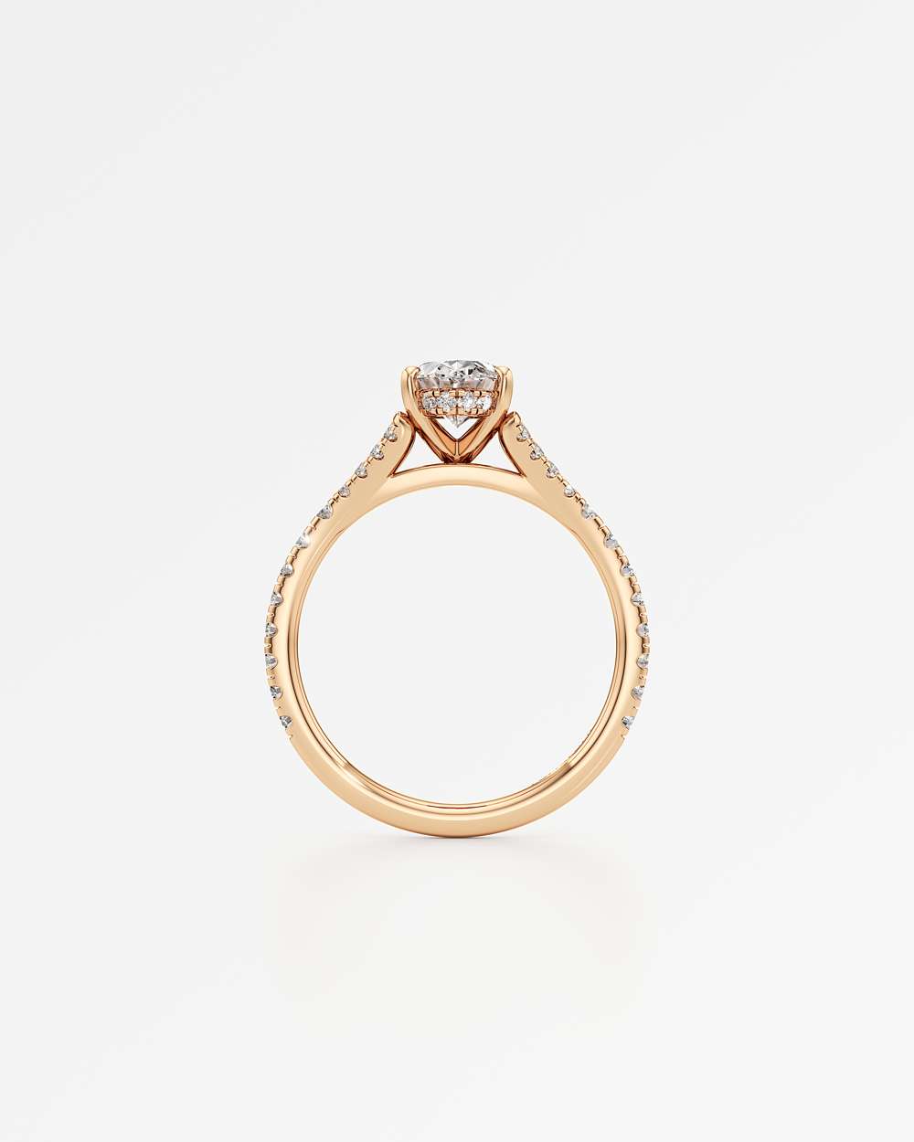 Marisol Hidden Halo Diamond Engagement Ring