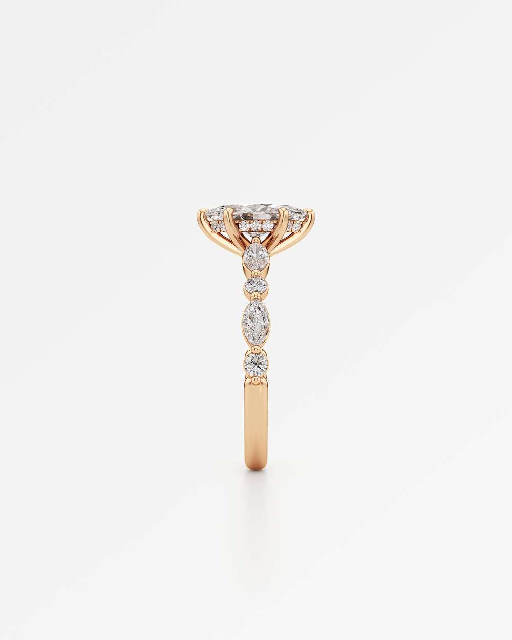 Zolaine Hidden Halo Diamond Engagement Ring
