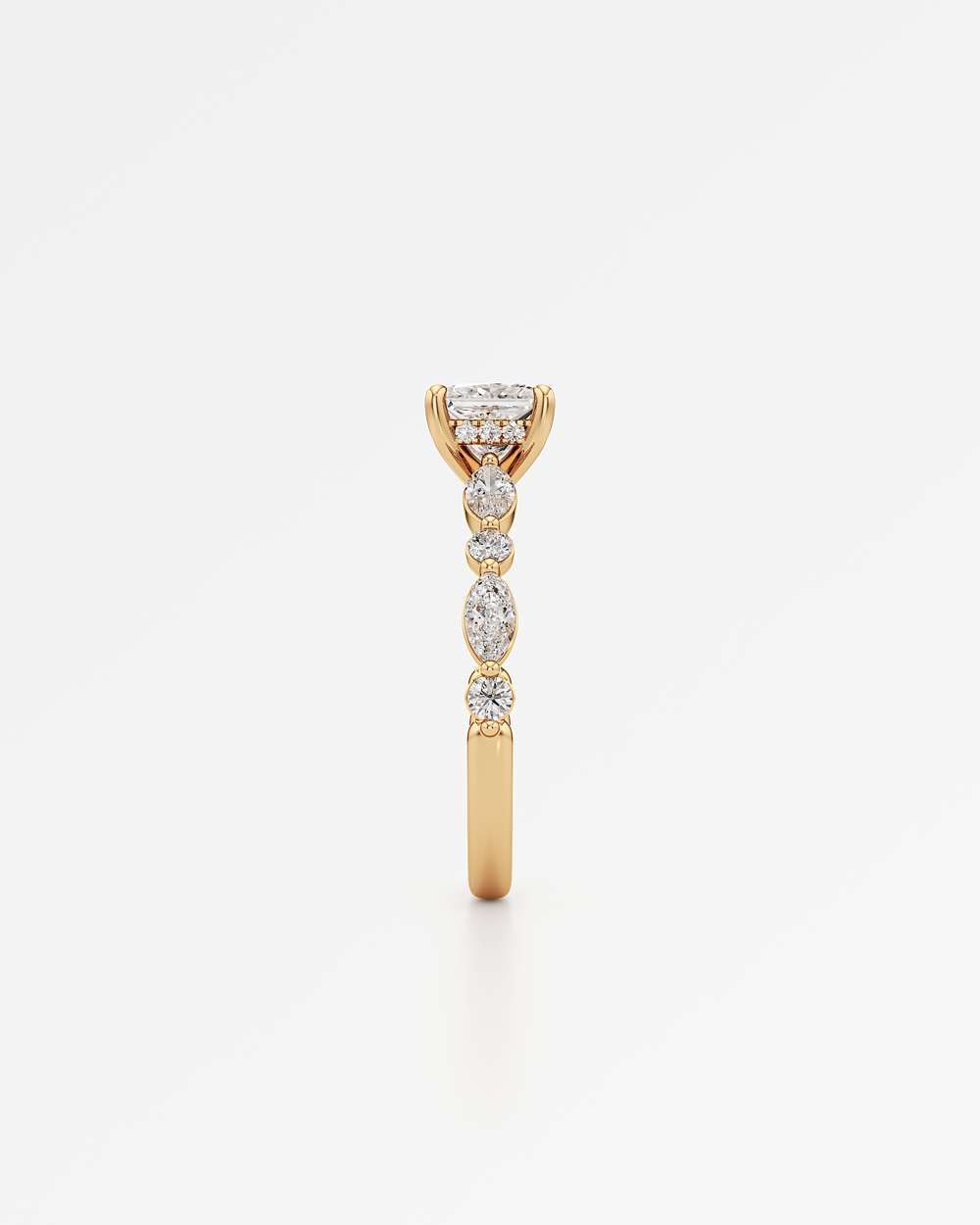 Zolaine Hidden Halo Diamond Engagement Ring
